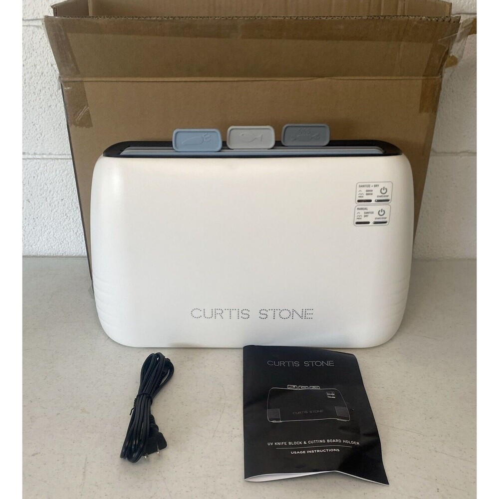 Curtis Stone UV Knife Block With Cutting Boards & Cutting Board Holder Sanitary